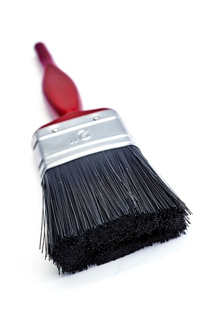 A studio photo of a paint brushの写真素材