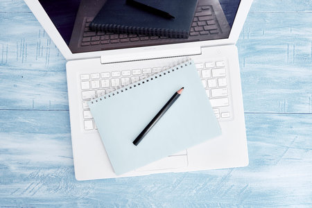 A studio shot of a notebook writing pad