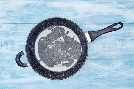 A studio photo of a frying panの写真素材