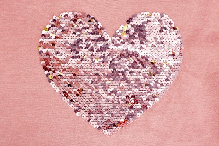 A studio photo of a girls love heart t-shirtの写真素材