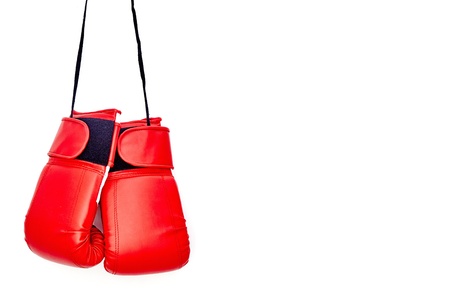 A studio photo of boxing glovesの写真素材