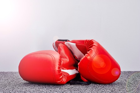 A studio photo of boxing glovesの写真素材