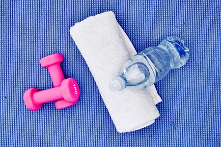 A studio photo of a exercise matの写真素材