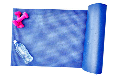 A studio photo of a exercise matの写真素材