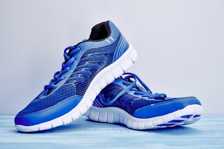 A studio photo of a pair of runnersの写真素材
