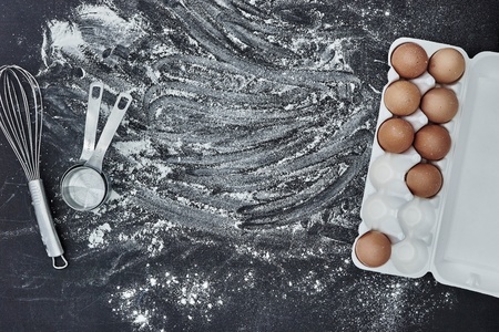 A studio photo of a bag of flourの写真素材