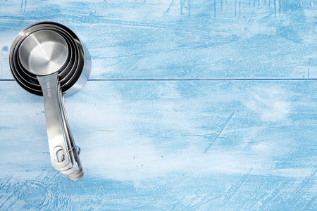 A studio photo of measuring cupsの写真素材