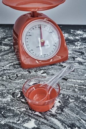 A studio photo of measuring cupsの写真素材