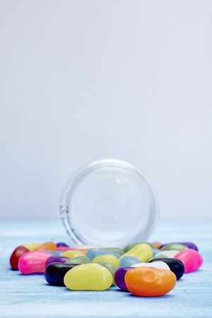 A studio photo of jelly beansの写真素材