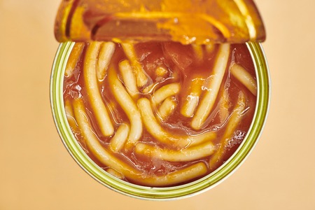 A studio photo of canned foodの写真素材