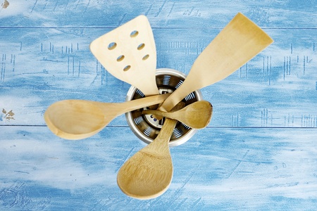 A studio photo of kitchen utensilsの写真素材