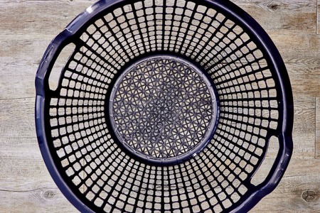 A studio photo of a washing basketの写真素材
