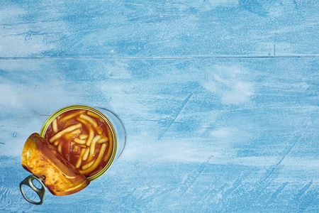 A studio photo of canned foodの写真素材