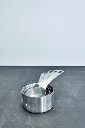A studio photo of measuring cupsの写真素材