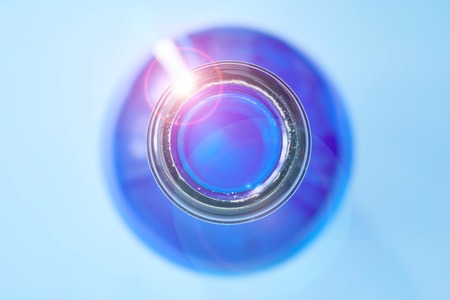 A studio photo of a blue bottleの写真素材