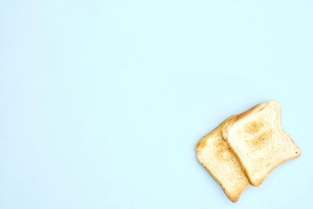 A studio photo of a toast on a plateの写真素材