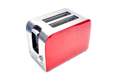 A studio photo of a white toasterの写真素材