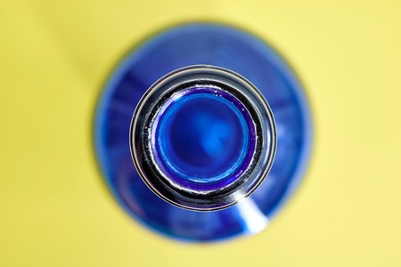A studio photo of a blue bottleの写真素材