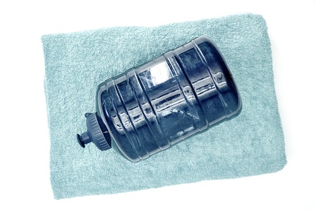 A studio photo of a sports water bottleの写真素材