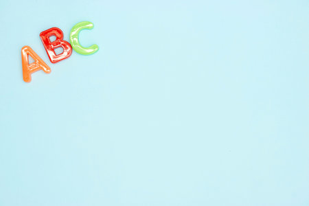 A studio photo of letters of the alphabetの写真素材