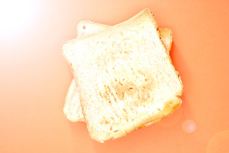 A studio photo of a toast on a plateの写真素材