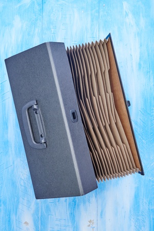 A studio photo of a expantion filing boxの写真素材