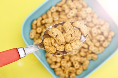 A studio photo of breakfast cerealの写真素材