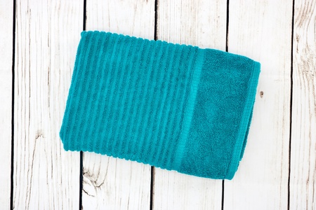 A studio photo of bath towelsの写真素材