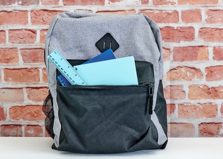A studio photo of a backpackの写真素材