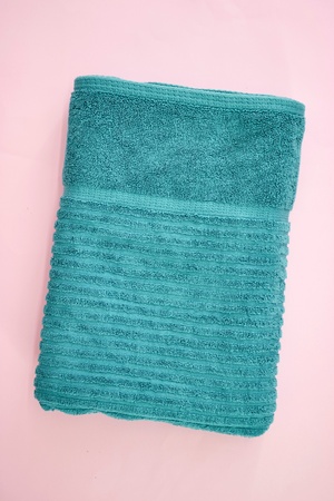 A studio photo of bath towelsの写真素材