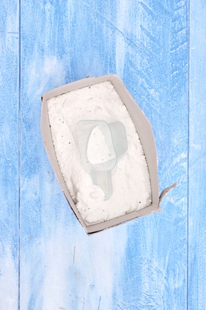 A studio photo of laundry powderの写真素材