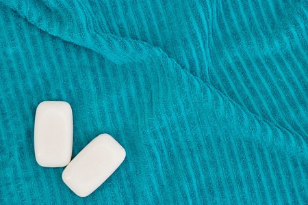 A studio photo of bath towelsの写真素材