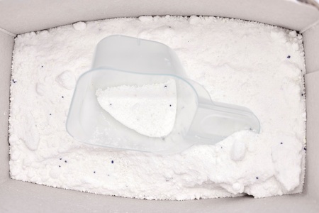 A studio photo of laundry powderの写真素材