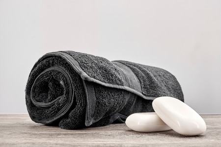 A studio photo of a bar of soapの写真素材