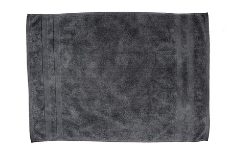 A studio photo of a black bathing towelの写真素材