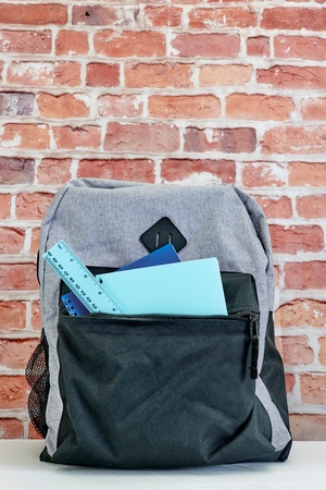 A studio photo of a backpackの写真素材