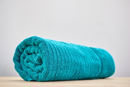 A studio photo of bath towelsの写真素材