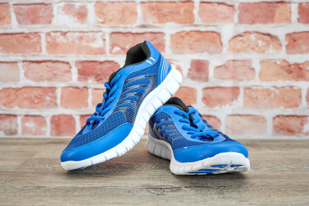 A studio photo of a pair of runnersの写真素材
