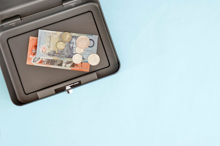 A studio photo of a cash box