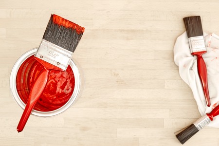 A studio photo of a paint brushの写真素材