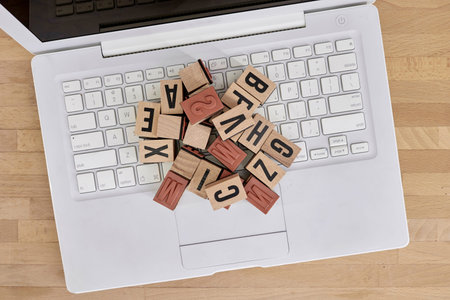 A studio photo alphabet lettersの写真素材