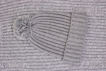 A studio photo of a woolen beanieの写真素材