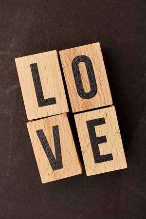 A studio photo of love lettersの写真素材