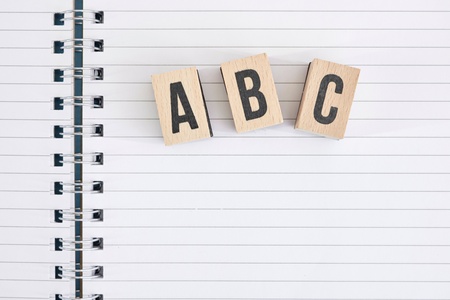 A studio photo alphabet lettersの写真素材