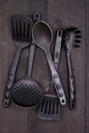 A studio photo of kitchen utensilsの写真素材