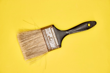 A studio photo of a paint brushの写真素材