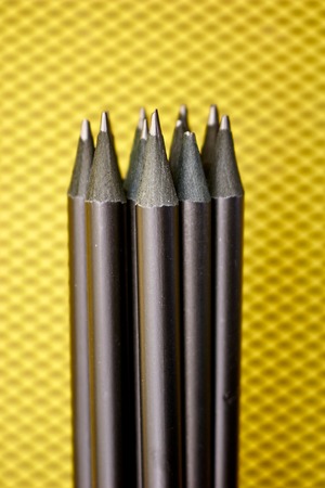 A studio photo of black pencilsの写真素材