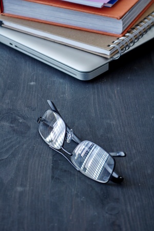 A studio photo of reading glassesの写真素材