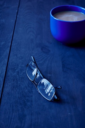 A studio photo of reading glassesの写真素材