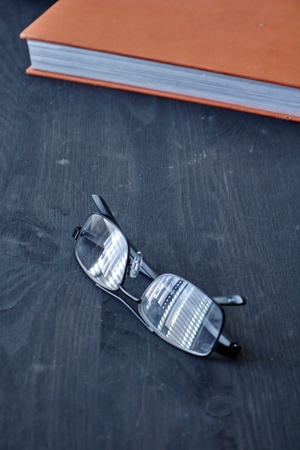 A studio photo of reading glassesの写真素材